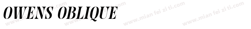 Owens Oblique字体转换